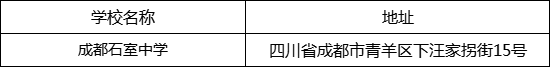 成都市成都石室中學(xué)地址在哪里？