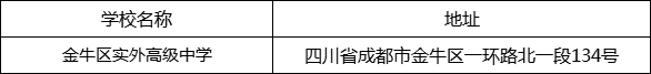 成都市金牛區(qū)實外高級中學(xué)地址在哪里？