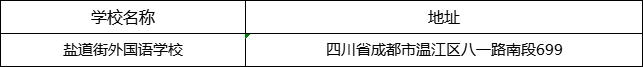 成都市鹽道街外國(guó)語(yǔ)學(xué)校地址在哪里？