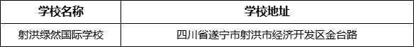 遂寧市射洪綠然國際學(xué)校地址在哪里？
