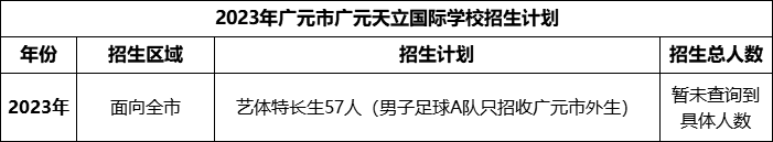 2024年廣元市廣元天立國際學(xué)校招生計(jì)劃是多少？