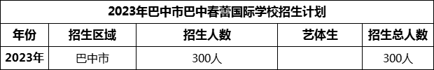 2024年巴中市巴中春蕾國(guó)際學(xué)校招生計(jì)劃是多少？