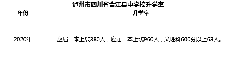 2024年瀘州市四川省合江縣中學(xué)校升學(xué)率怎么樣？