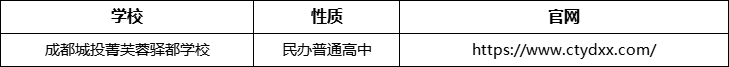 成都市成都城投菁芙蓉驛都學(xué)校官網(wǎng)、網(wǎng)址、官方網(wǎng)站